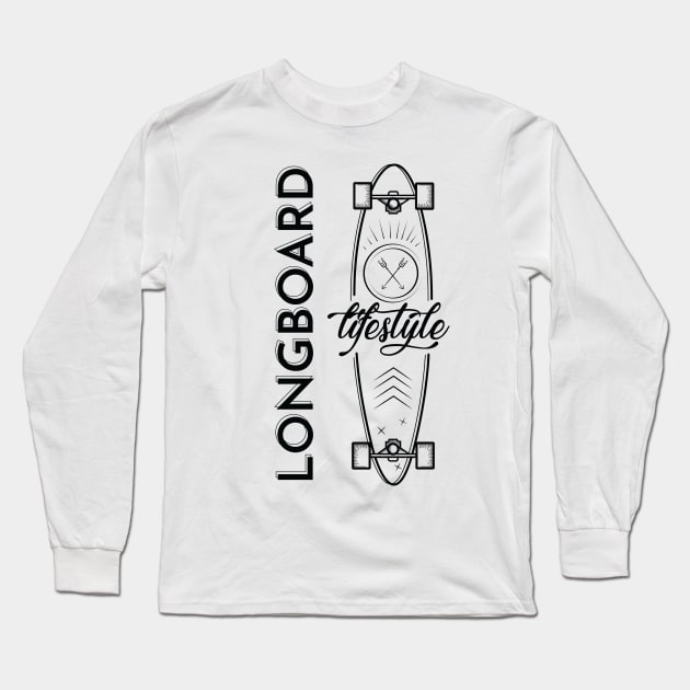 Longboard lifestyle Long Sleeve T-Shirt by teahabe